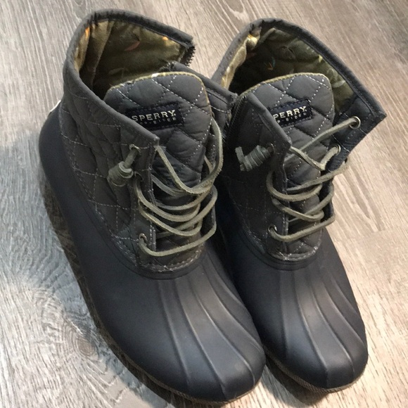 sperry duck boots womens blue